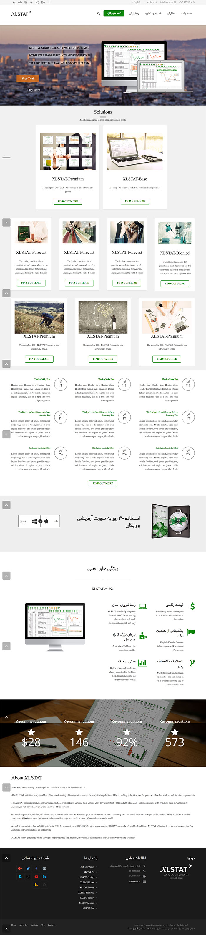 طراحی سایت نرم افزار تحلیل داده توسط شرکت طراحی سایت سورنا در کرمان